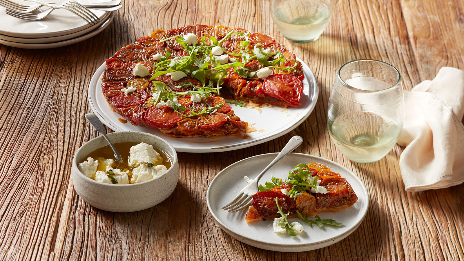 Tomato tarte tatin