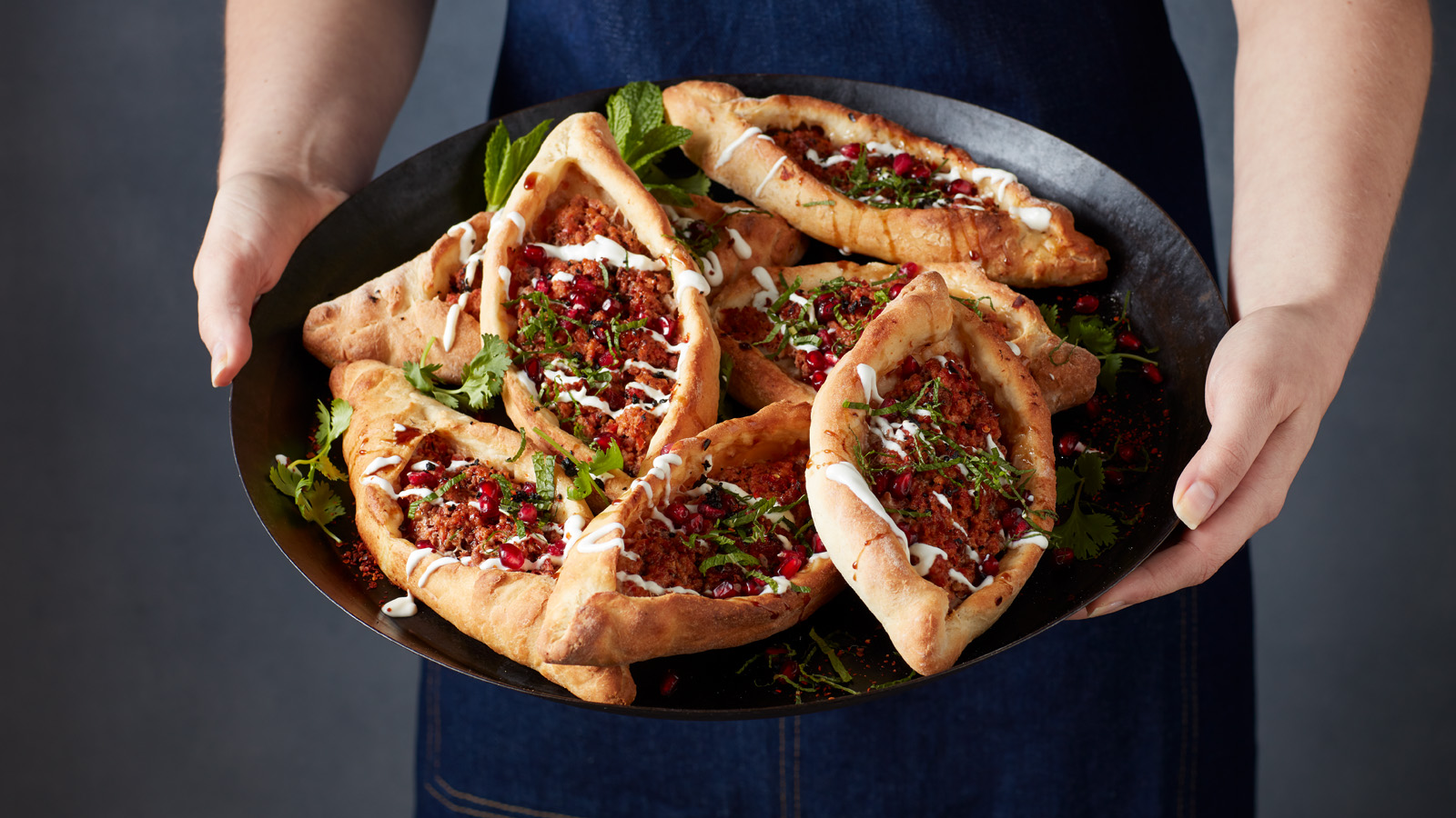Middle Eastern Lamb pizzas