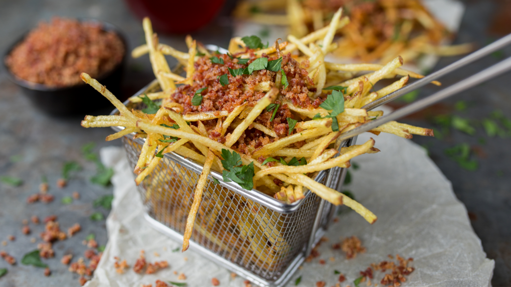 Shoestring Fries with Bacon Salt The Neff Kitchen