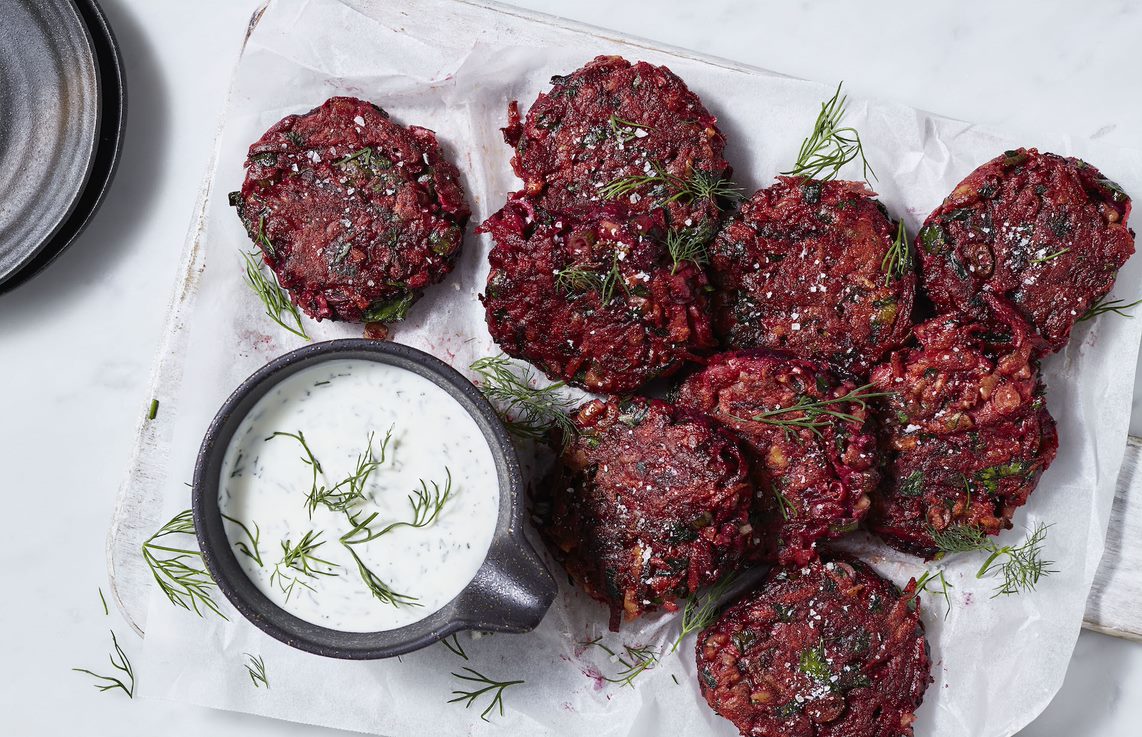 beetroot sweet potato fritters