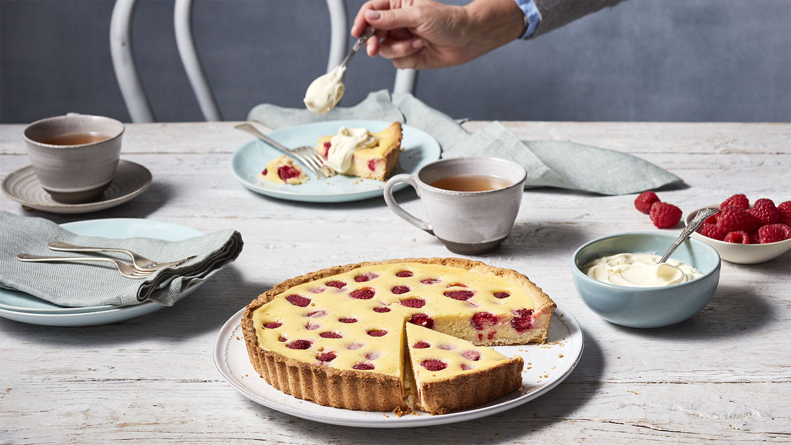 gluten free almond and raspberry tart