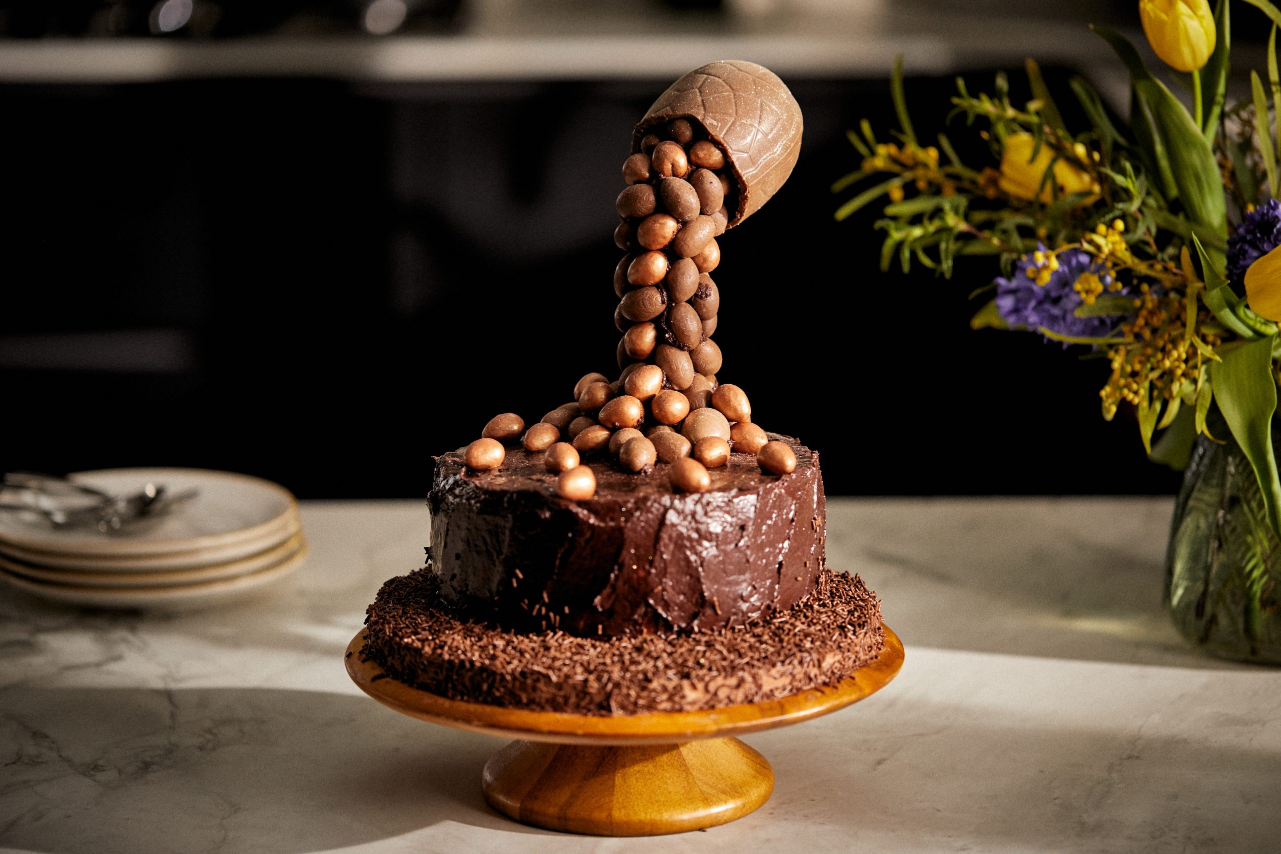 Gravity-Defying Chocolate Easter Cake