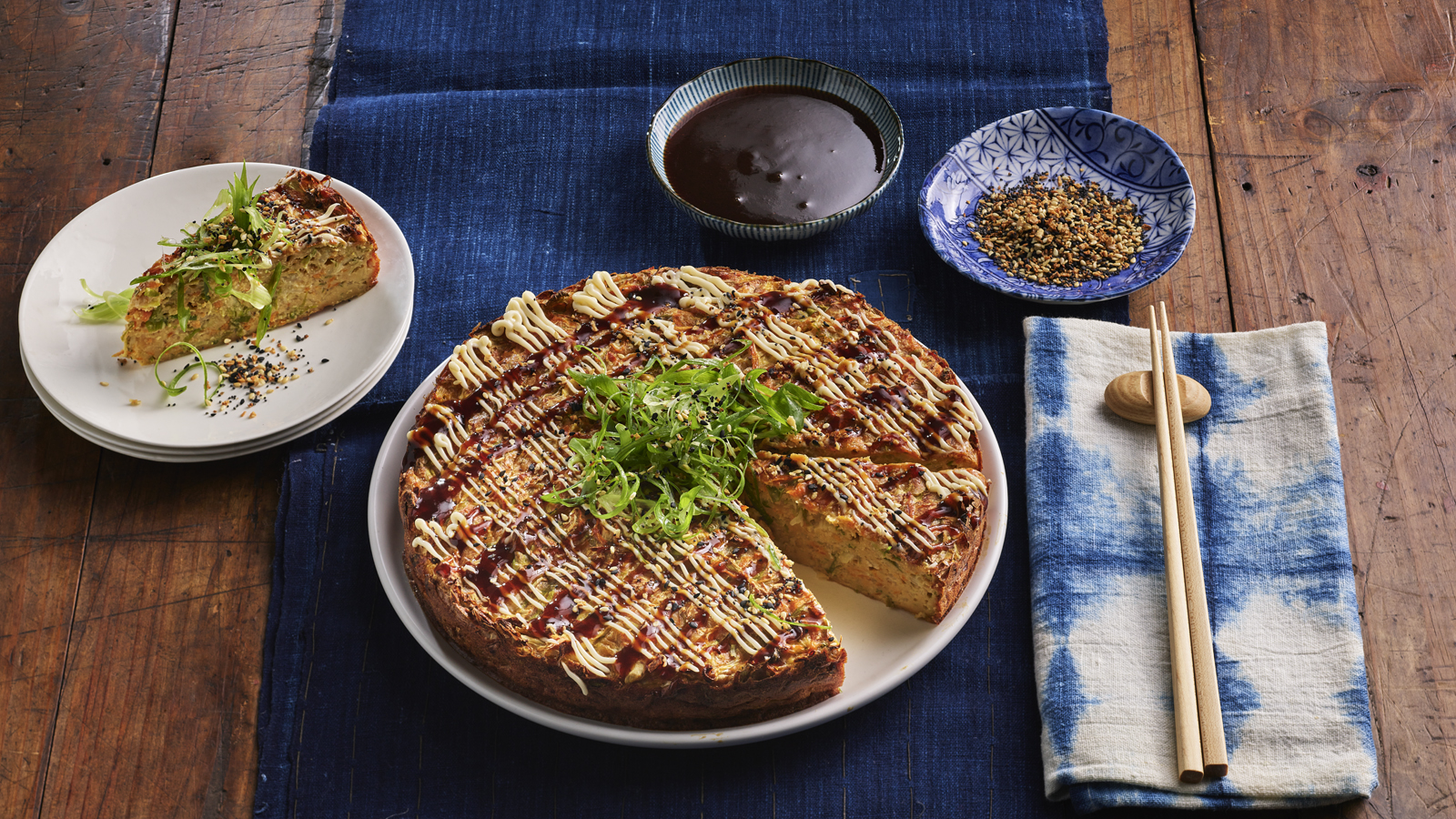 Oven baked Japanese vegetable pancakes The Neff Kitchen