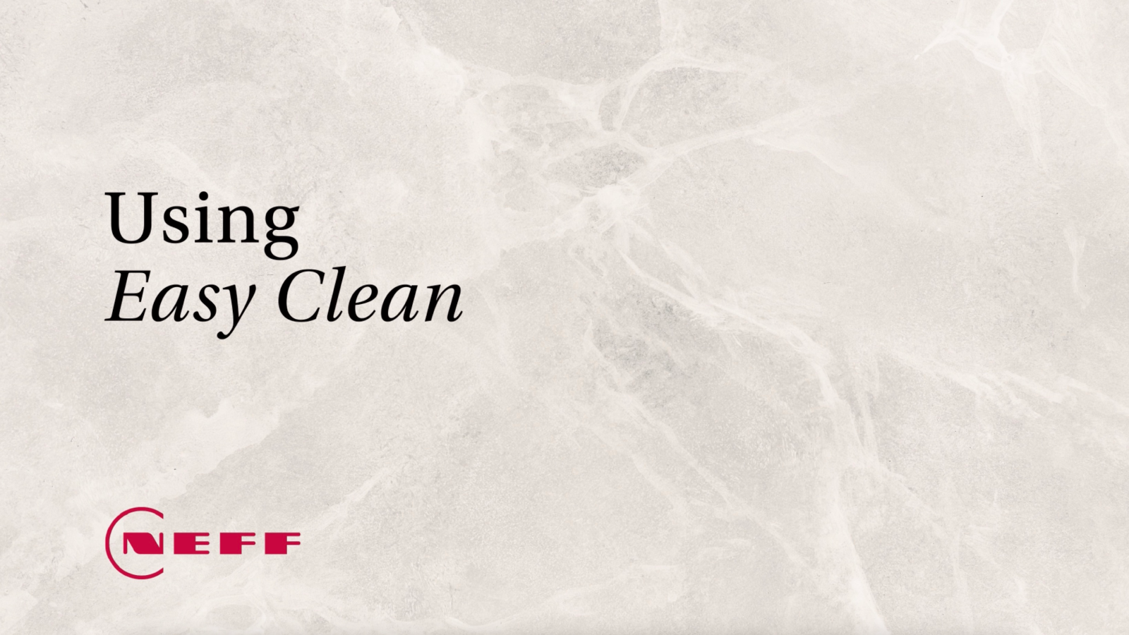 How to use the NEFF Easy Clean program | The Neff Kitchen