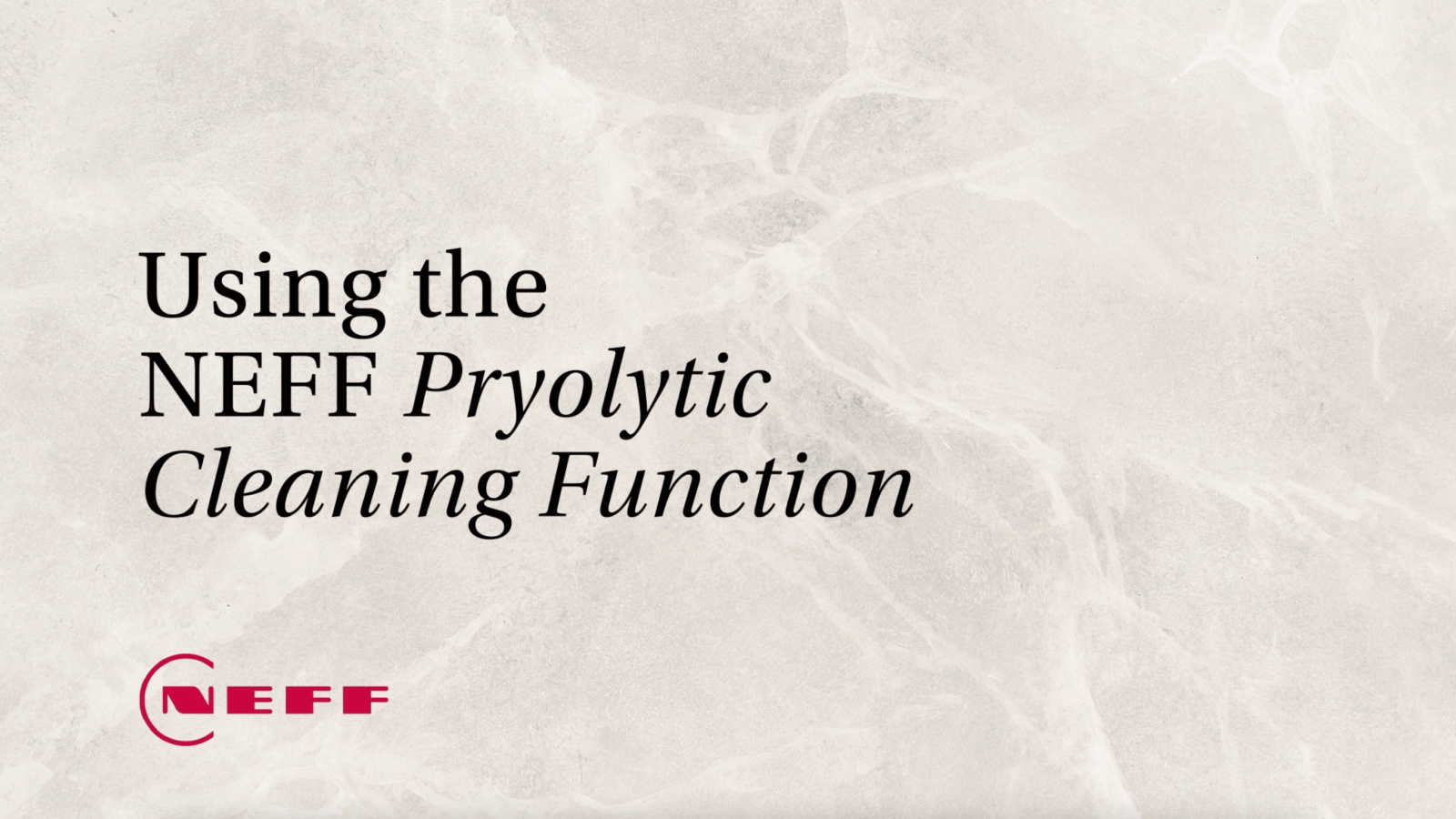 How to use the NEFF Pyrolytic Cleaning Function The Neff Kitchen