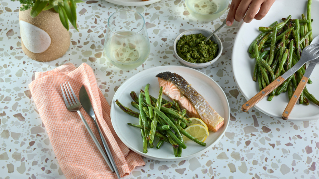Crispy Skin Salmon with Green Beans and Salsa Verde | The Neff Kitchen