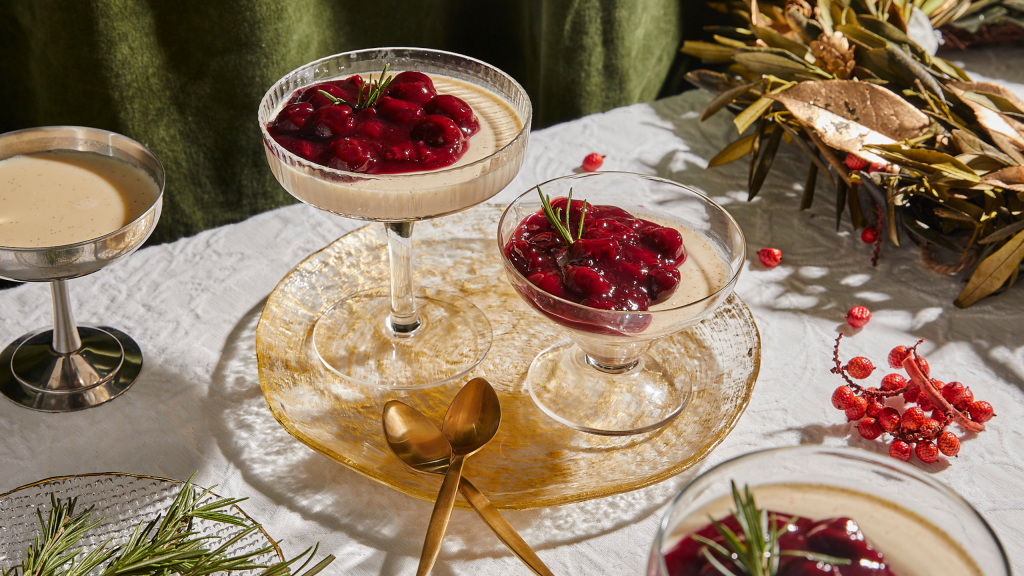 Cinnamon Panna Cotta with Mulled Wine Cherries | The Neff Kitchen