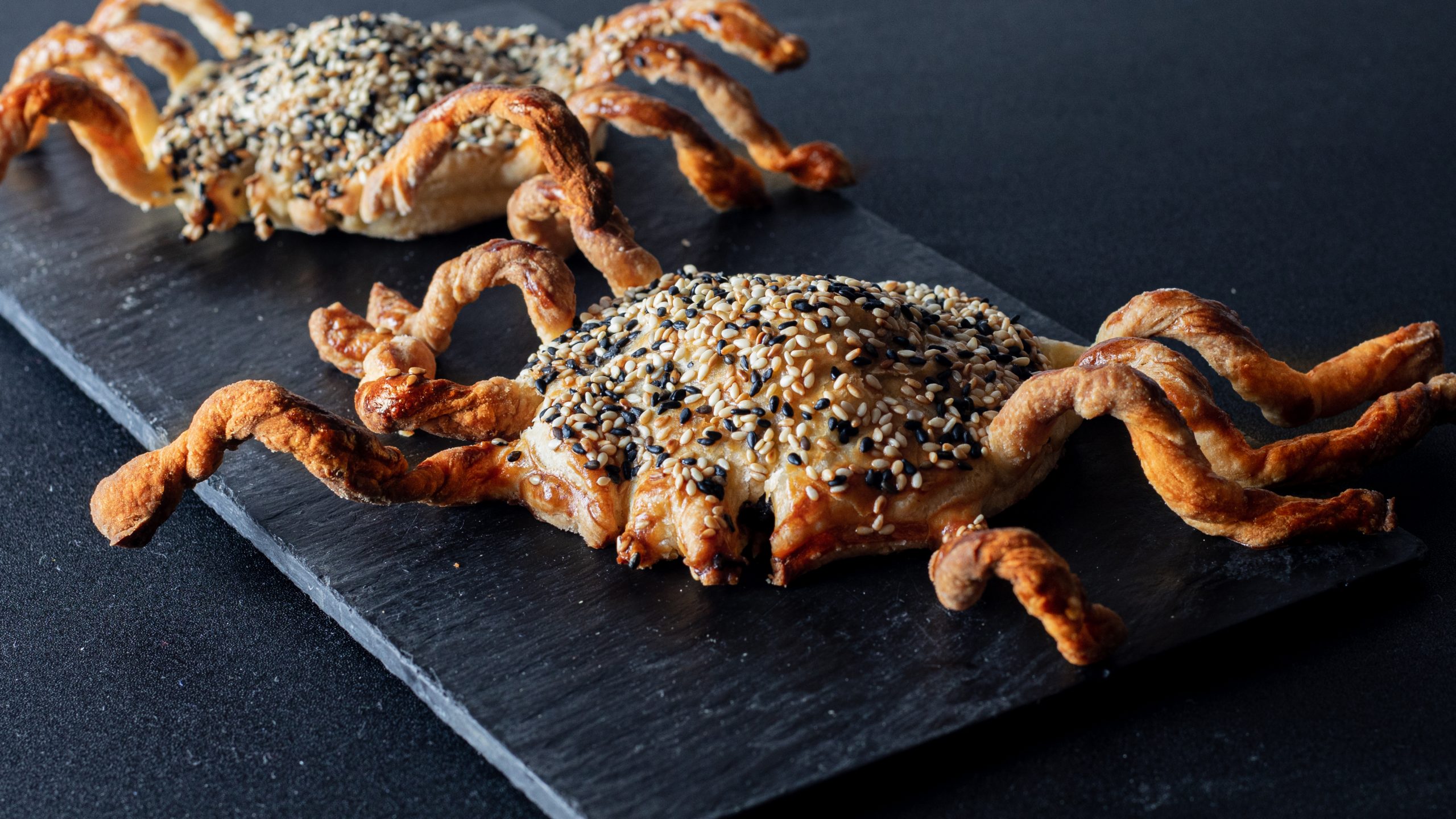 BBQ Pork Puff Spiders | The Neff Kitchen